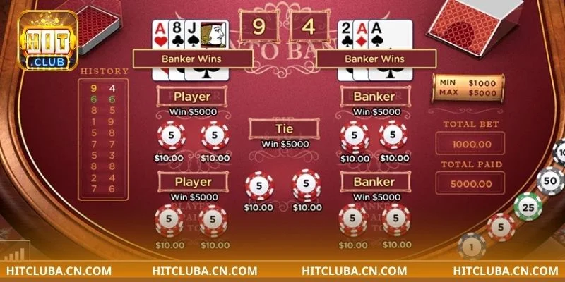 Cách tính điểm của Baccarat tại sàn cược HITCLUB rất cụ thể.