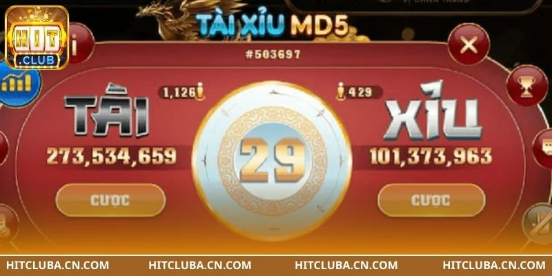 Tài xỉu MD5 HITCLUB đạt chuẩn hóa hiện đại trên thế giới.