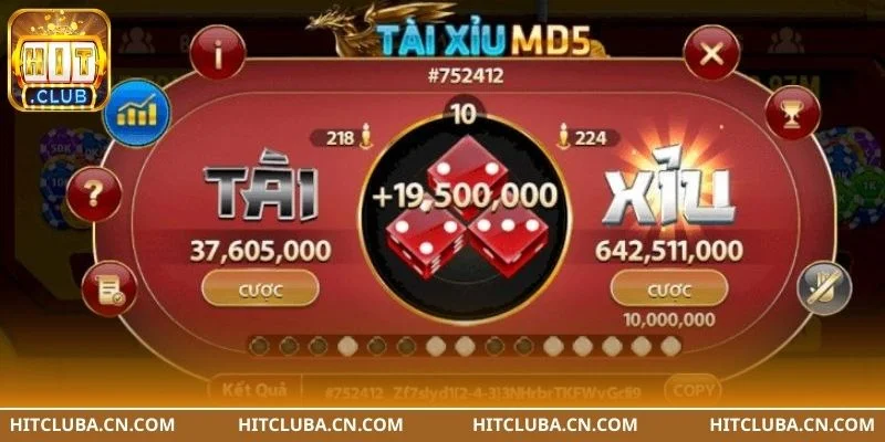Tài xỉu MD5 HITCLUB là sự nâng cấp từ bản truyền thống.